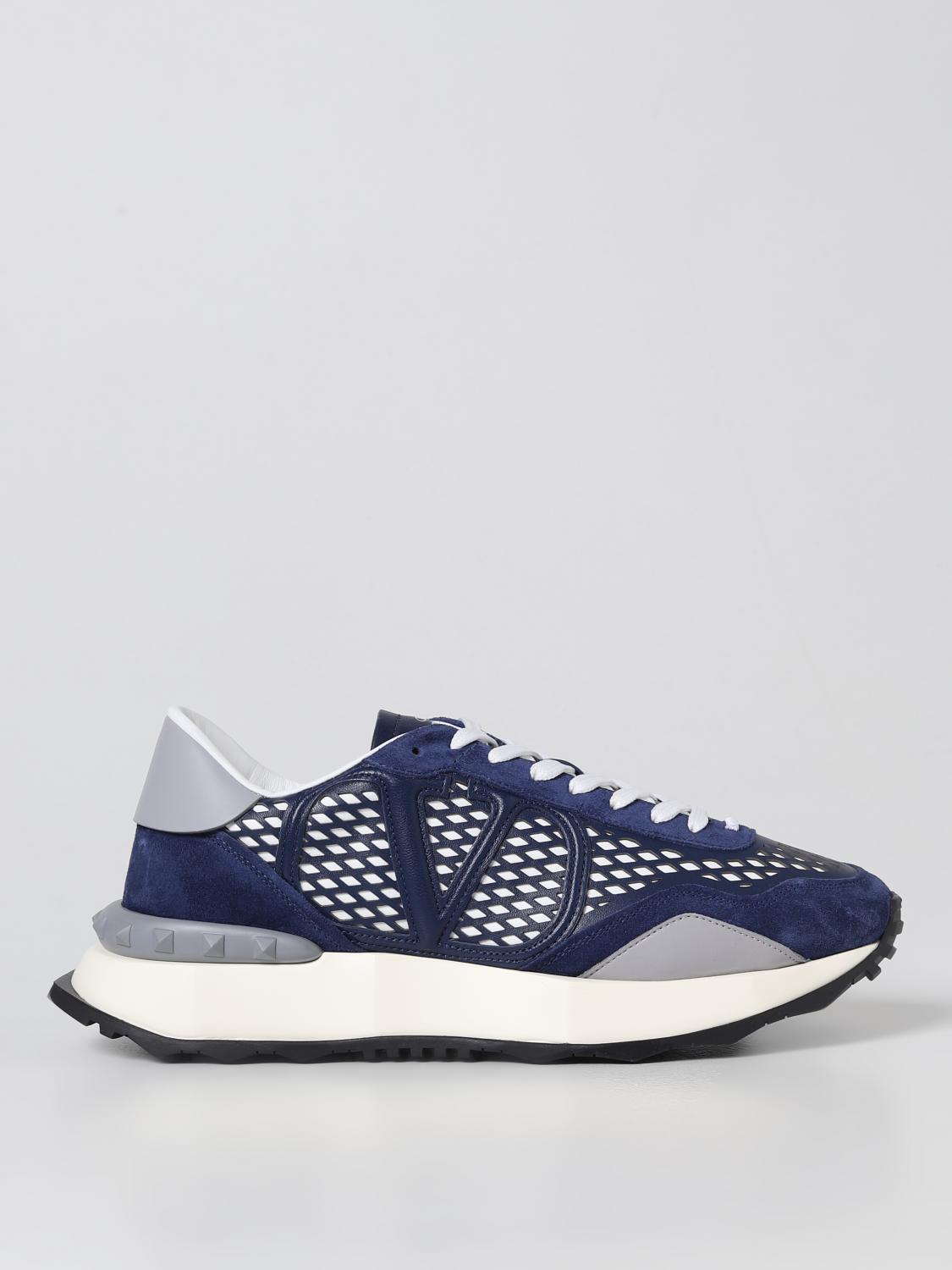 VALENTINO GARAVANI: Netrunner sneakers in leather - Grey