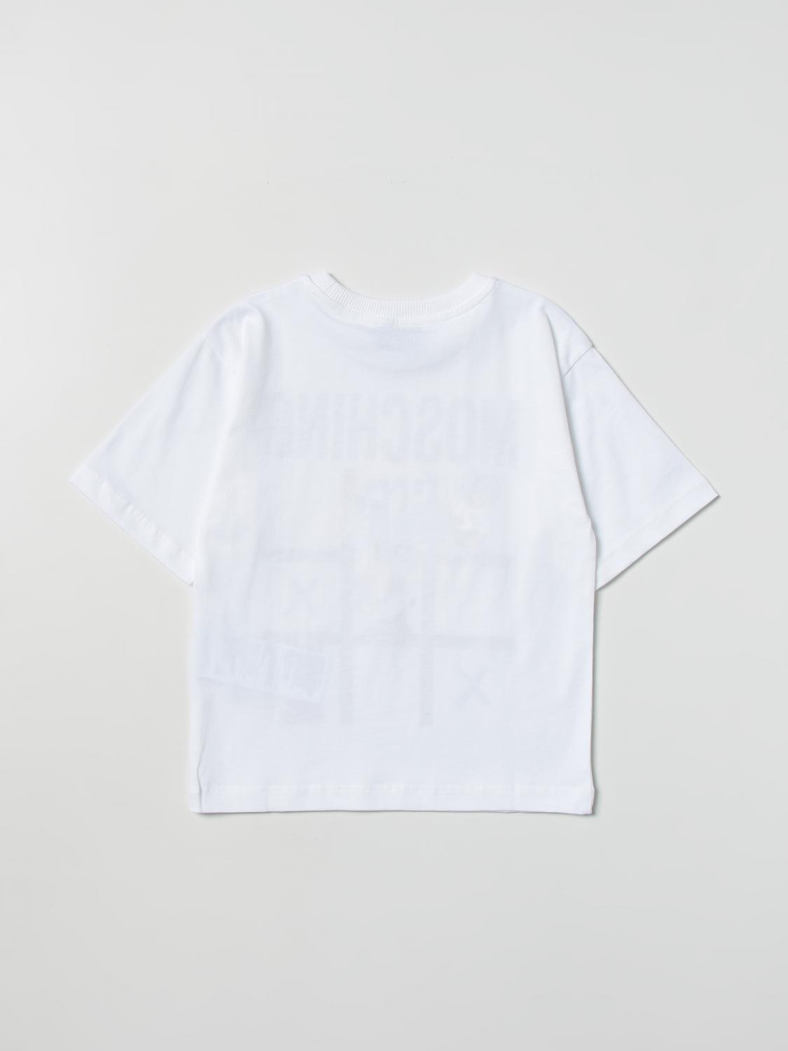MOSCHINO CAMISETA: Camisetas niños Moschino Kid, Blanco - Img 2