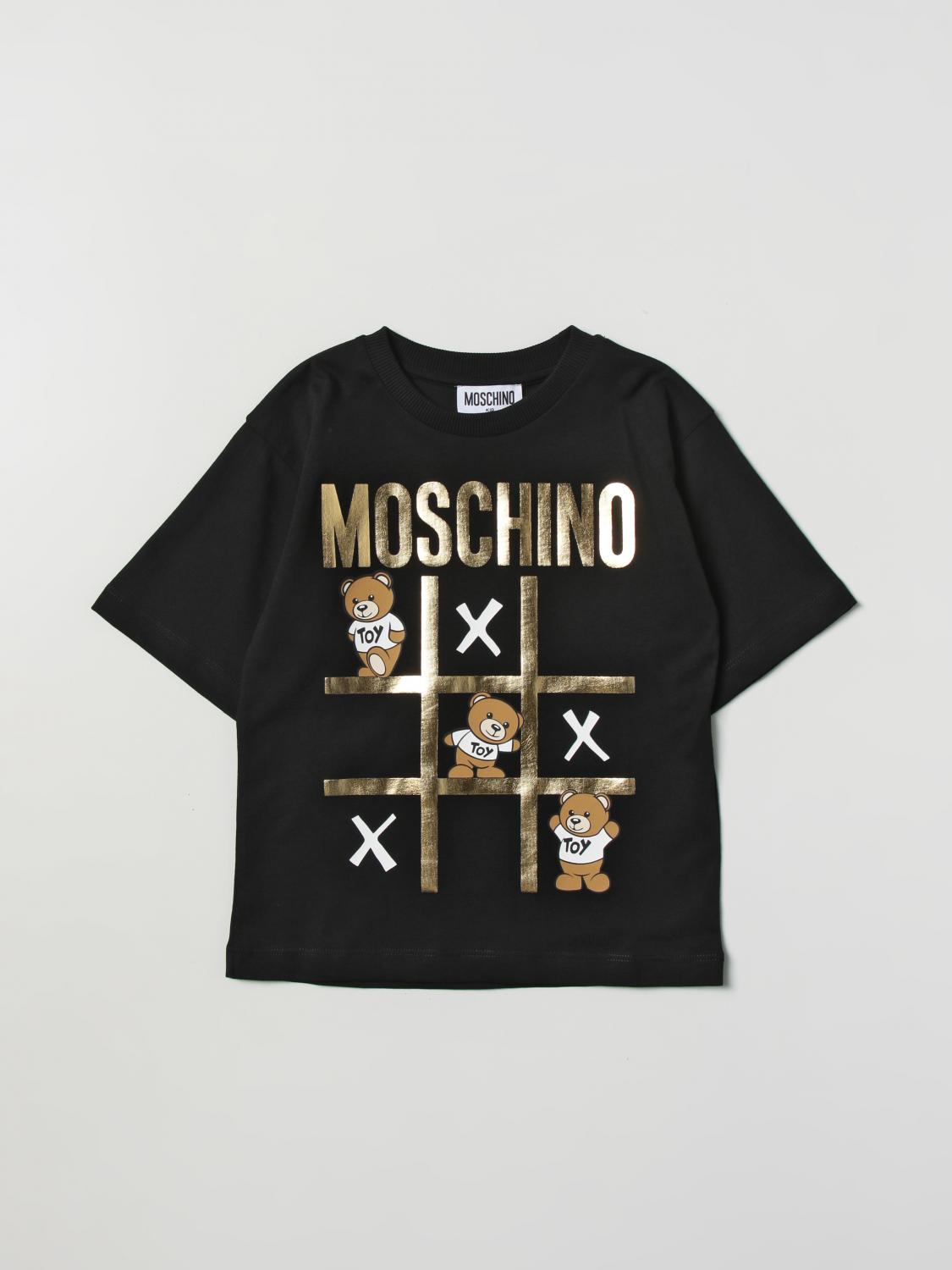 MOSCHINO CAMISETA: Camisetas niños Moschino Kid, Negro - Img 1