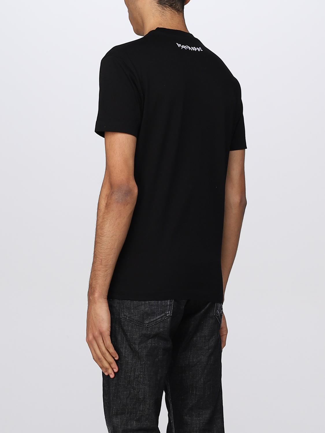 DSQUARED2 T-SHIRT: Dsquared2 T-shirt with Amore i love you writing, Black - Img 3
