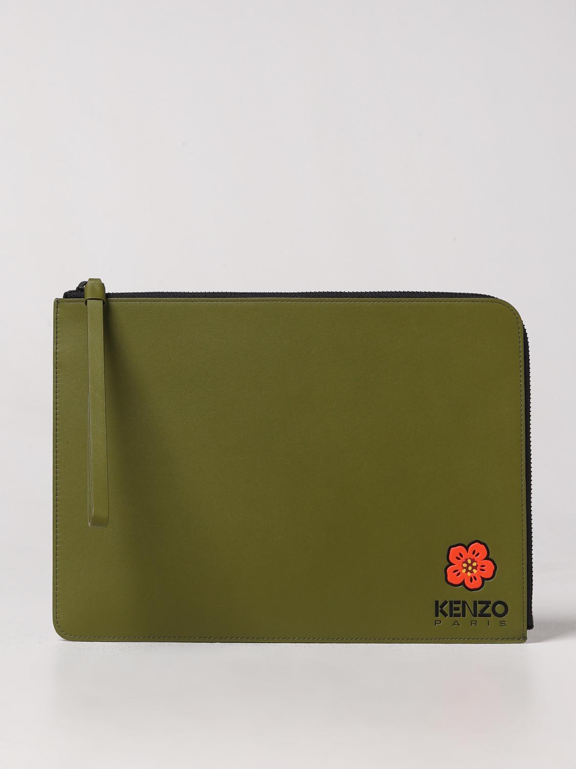 KENZO PORTE-DOCUMENTS: Sac homme Kenzo, Kaki - Img 1