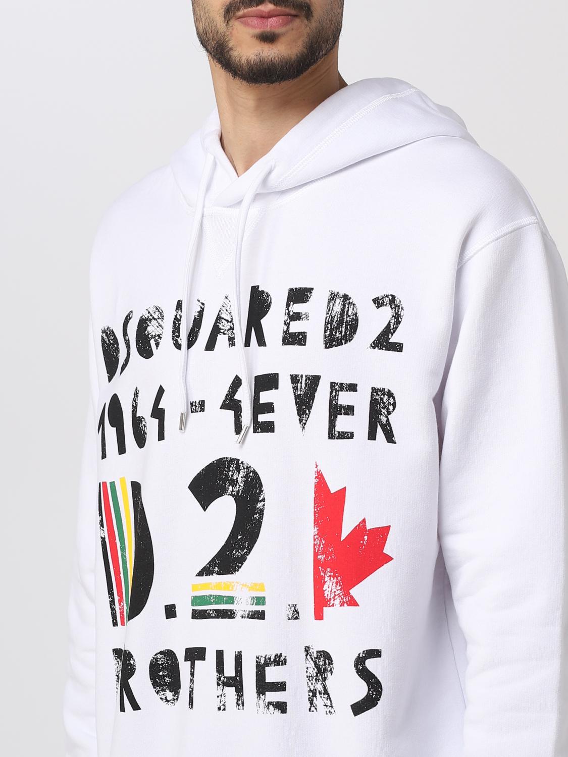 DSQUARED2 SWEATSHIRT: Dsquared2 sweatshirt in cotton, White - Img 4