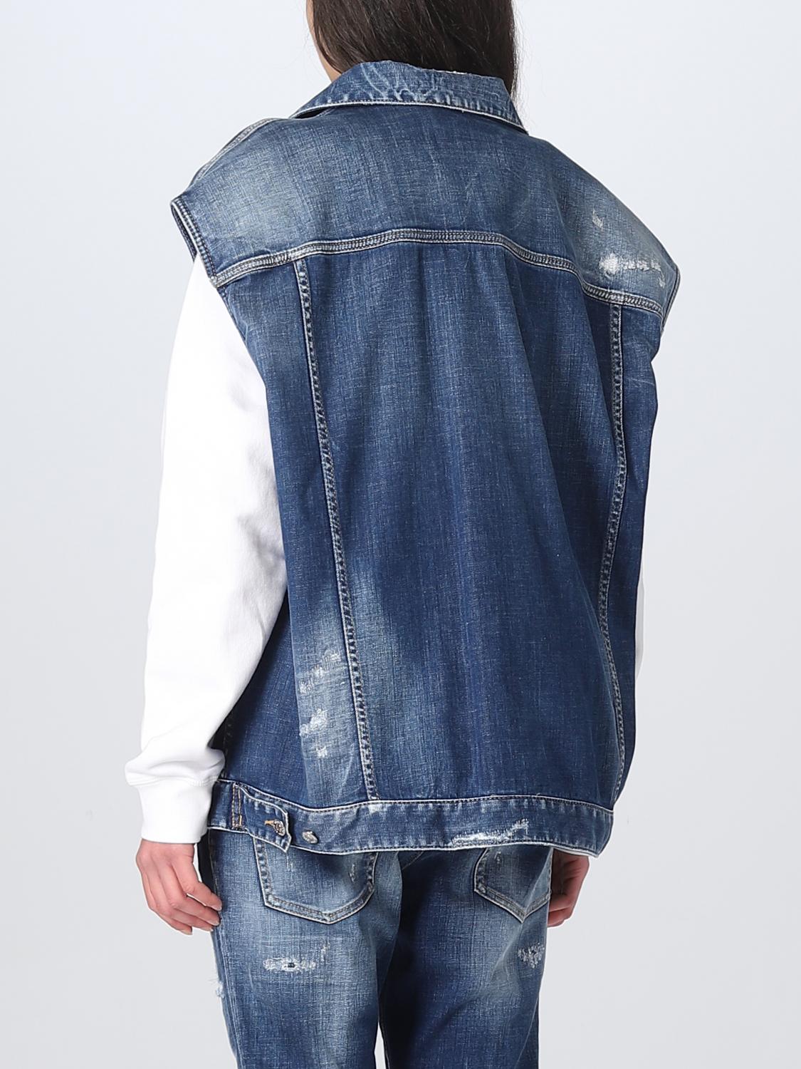 DSQUARED2 GILET: Veste femme Dsquared2, Denim - Img 3