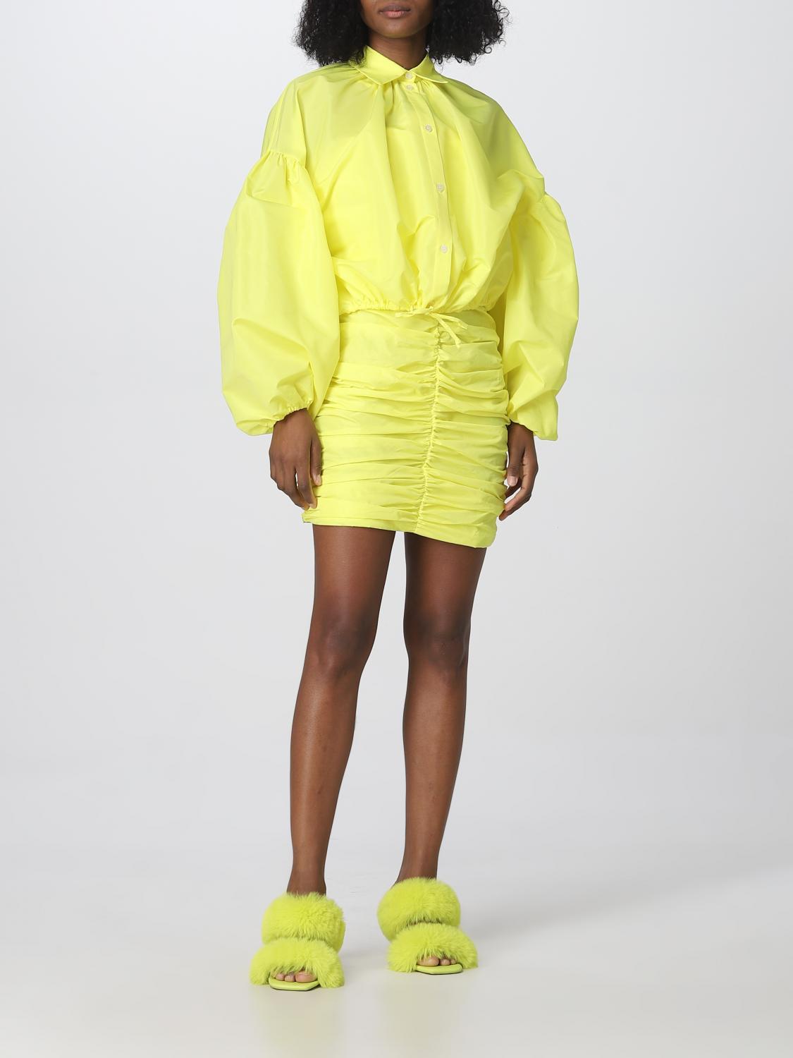 MSGM SHIRT: MSGM fabric shirt, Yellow - Img 2