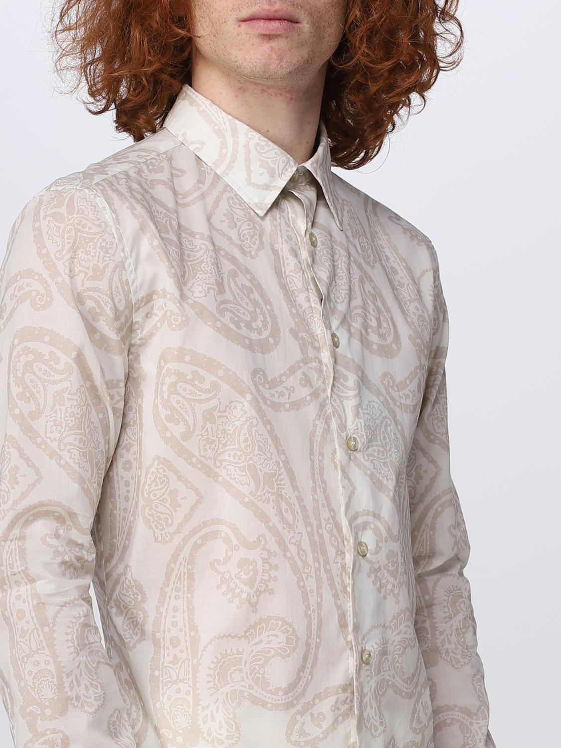 ETRO SHIRT: Etro shirt in cotton with Paisley pattern, Beige - Img 5