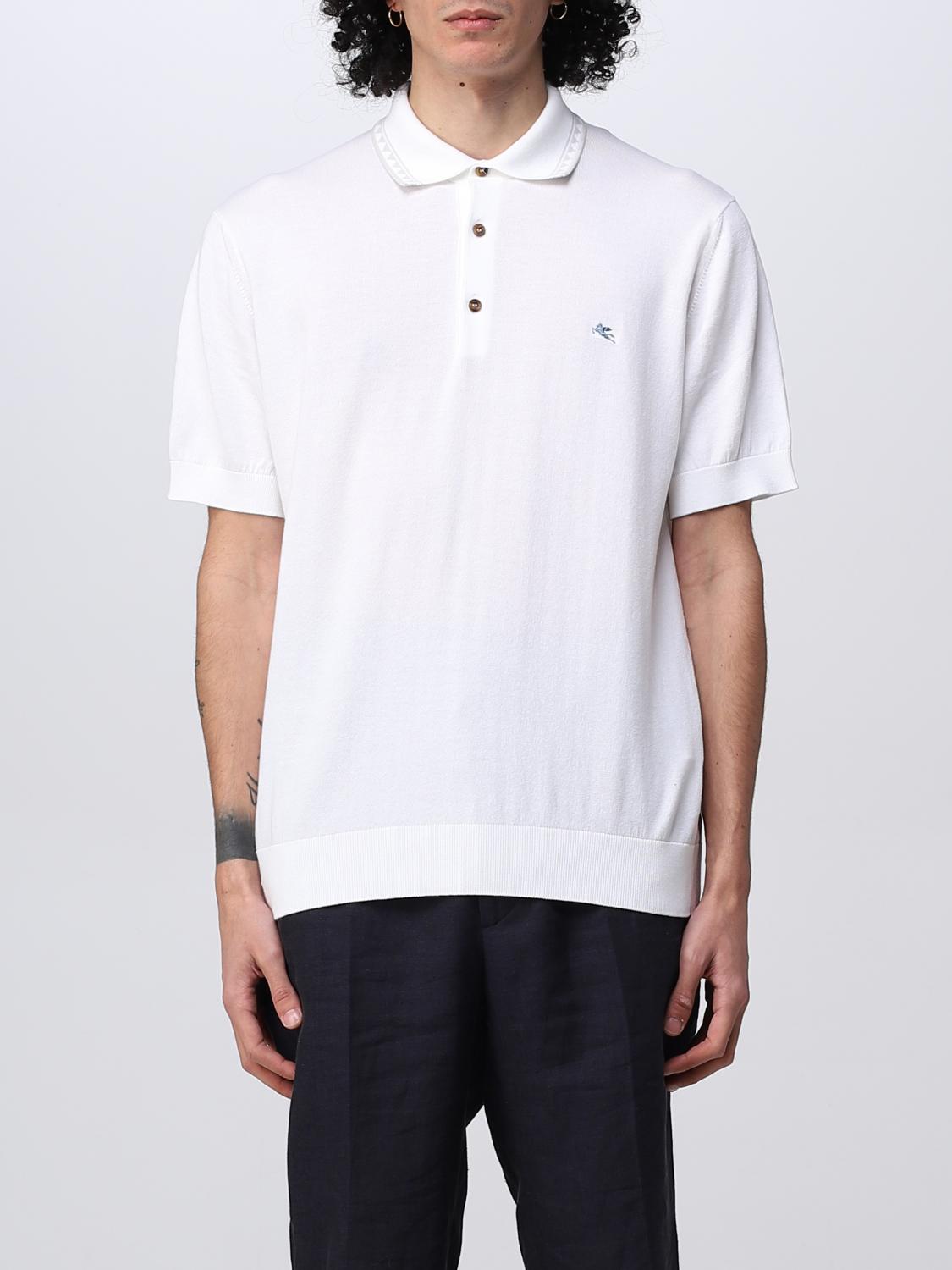 ETRO: polo shirt with contrasting embroidered Pegaso logo