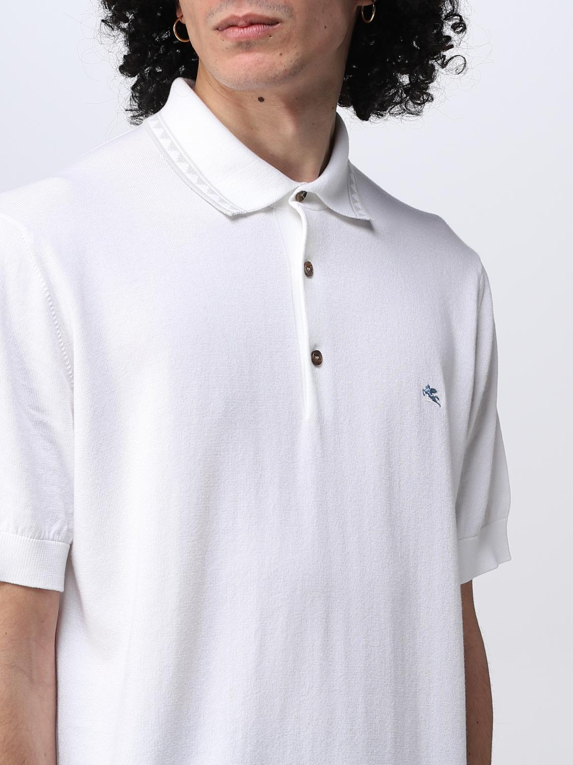 ETRO: polo shirt with contrasting embroidered Pegaso logo