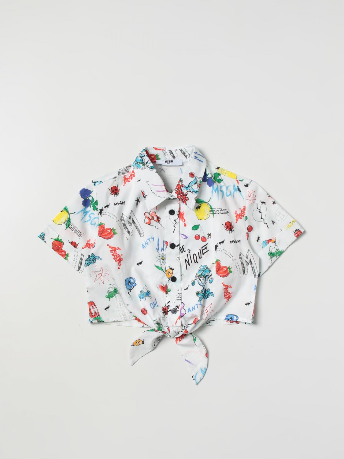 MSGM KIDS CAMISA: Camisa niños MSGM Kids, Blanco - Img 1