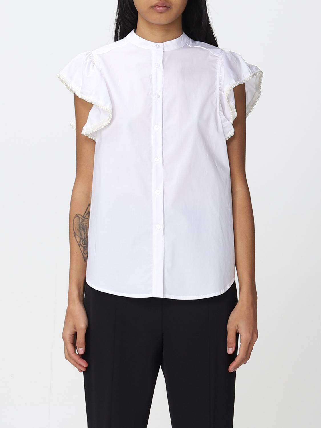 TWINSET CAMICIA: Camicia Twinset in cotone stretch, Bianco - Img 1