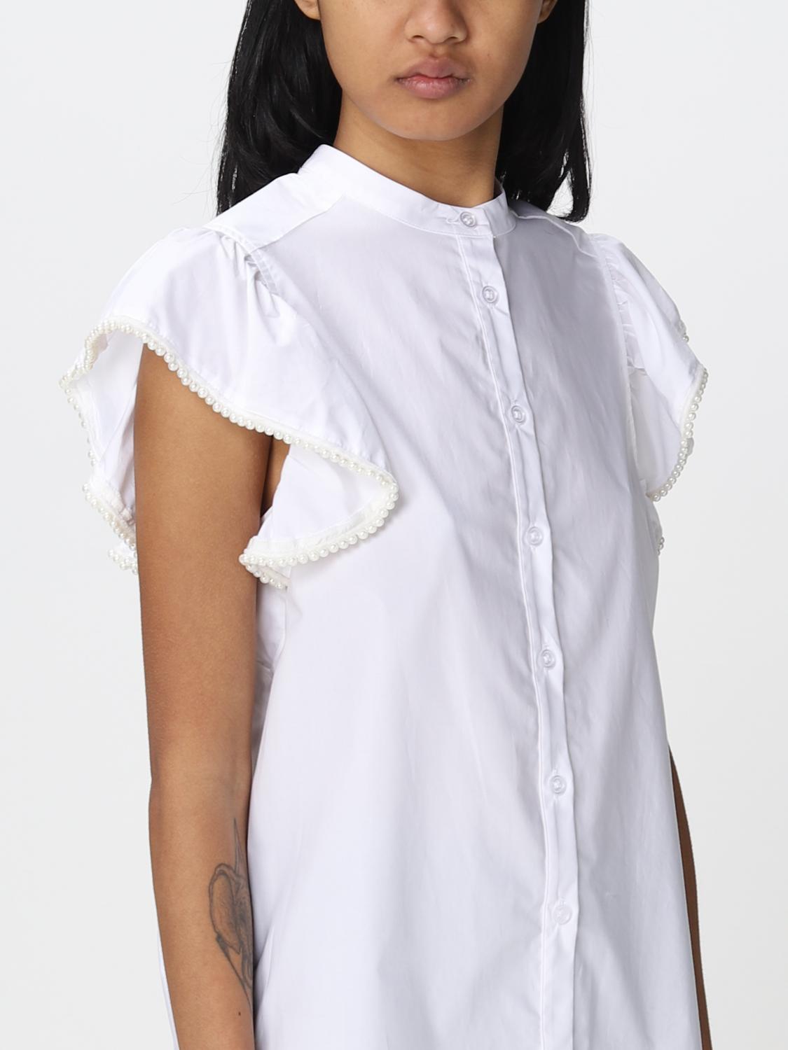 TWINSET CAMICIA: Camicia Twinset in cotone stretch, Bianco - Img 3