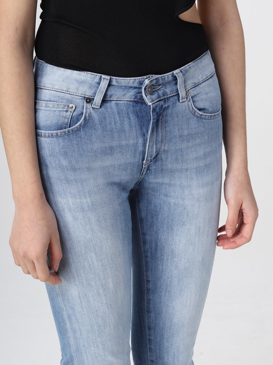 デニム・ジーパン DONDUP Woman Jeans Blue DP618DS0107DFI2 800 Dondup Outlet: denim jeans - Blue | Dondup jeans