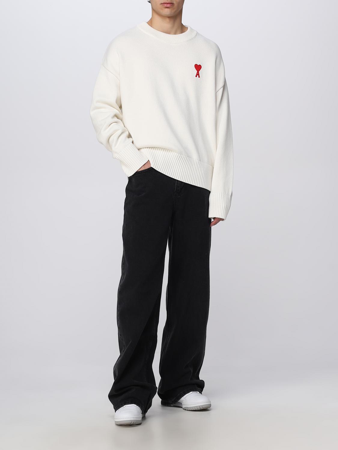 AMI PARIS JERSEY: Sudadera hombre Ami Paris, Natural - Img 2