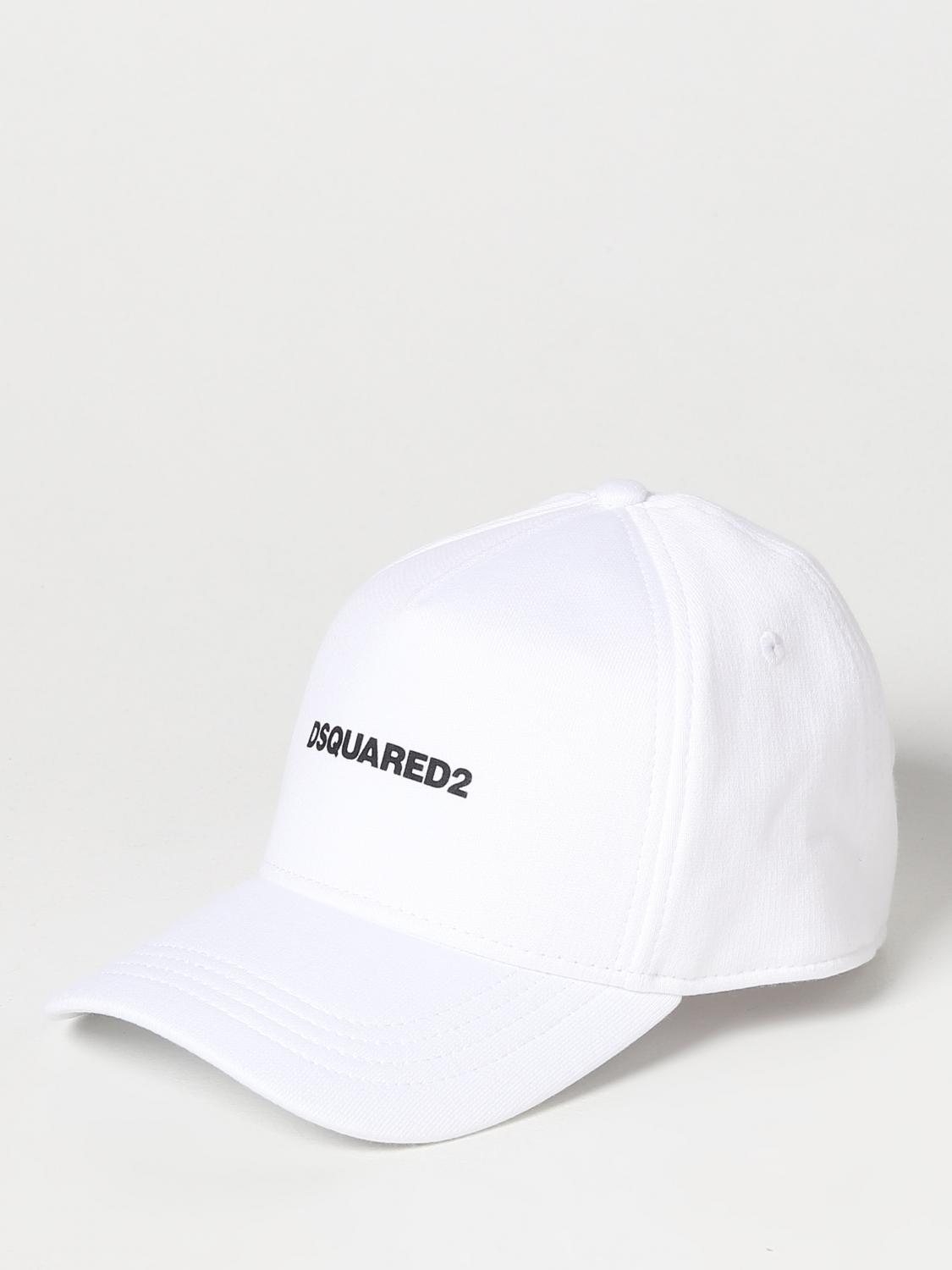 DSQUARED2 HAT: Dsquared2 hat in cotton, White - Img 1