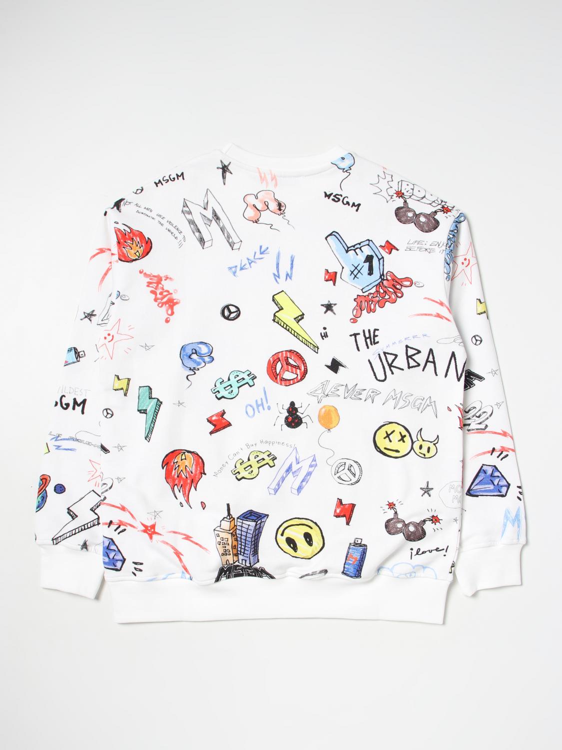 MSGM KIDS PULLOVER: Pullover kinder MSGM Kids, Weiß - Img 2