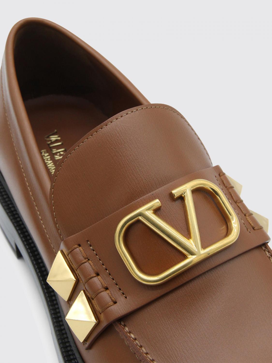 VALENTINO GARAVANI MOCASSINI: Mocassino VLogo Signature Valentino Garavani in pelle, Marrone - Img 4