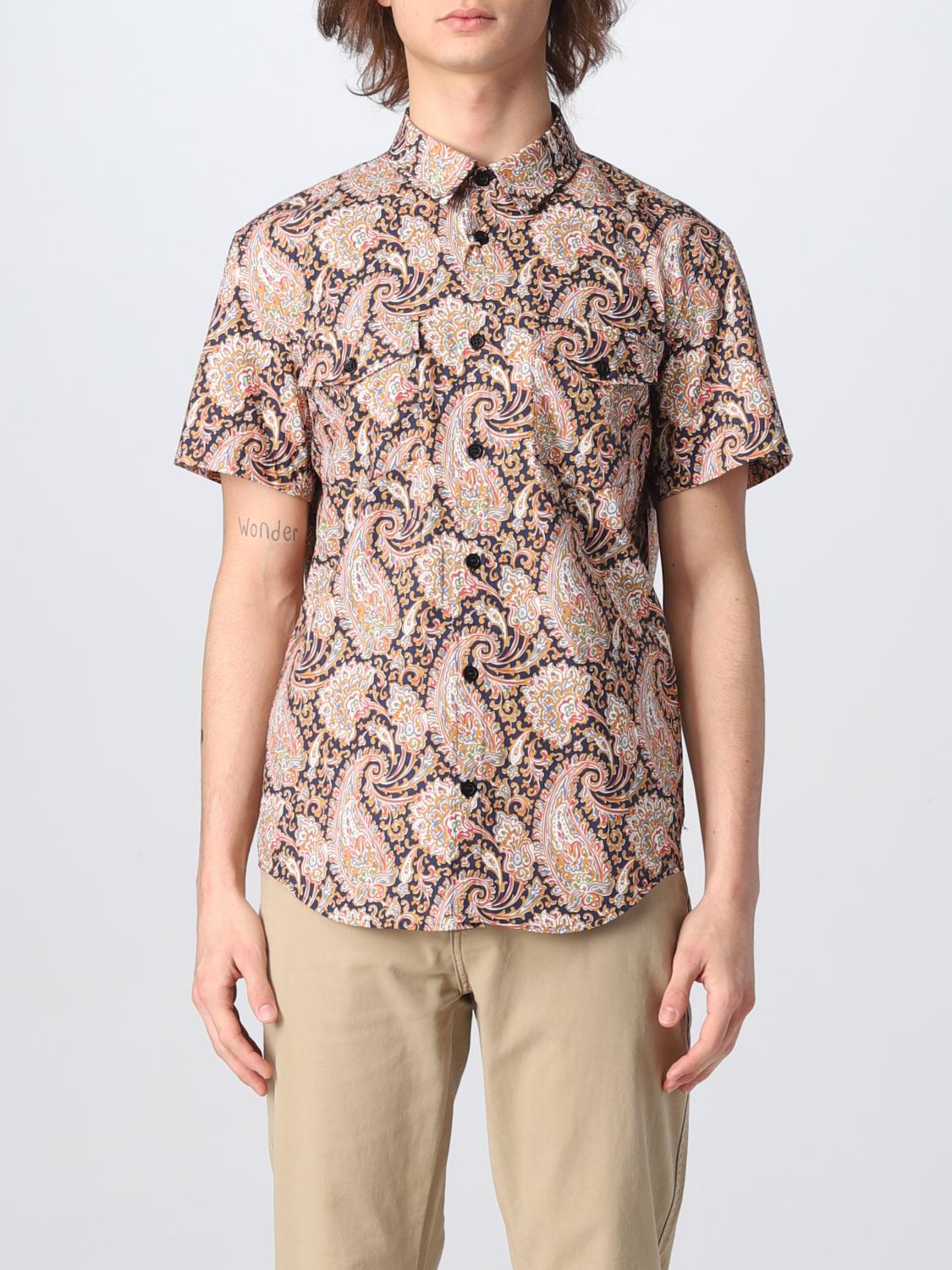 A.P.C. CAMICIA: Camicia A.P.C. in cotone stampato, Arancione - Img 1