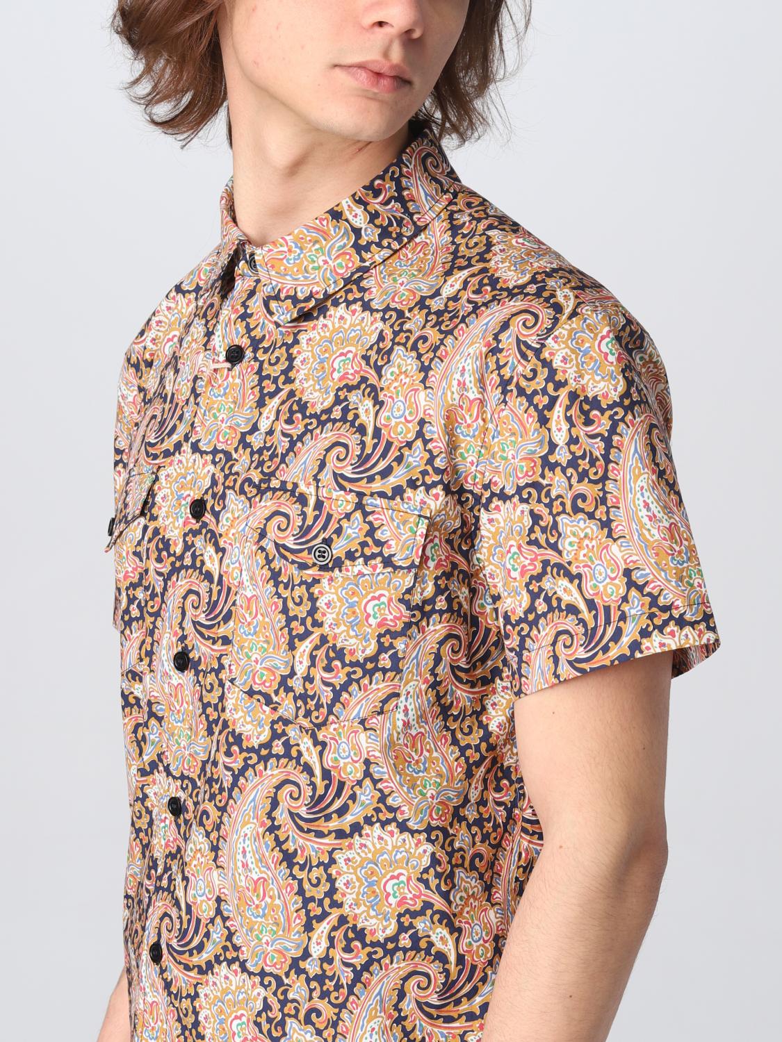 A.P.C. CAMICIA: Camicia A.P.C. in cotone stampato, Arancione - Img 3