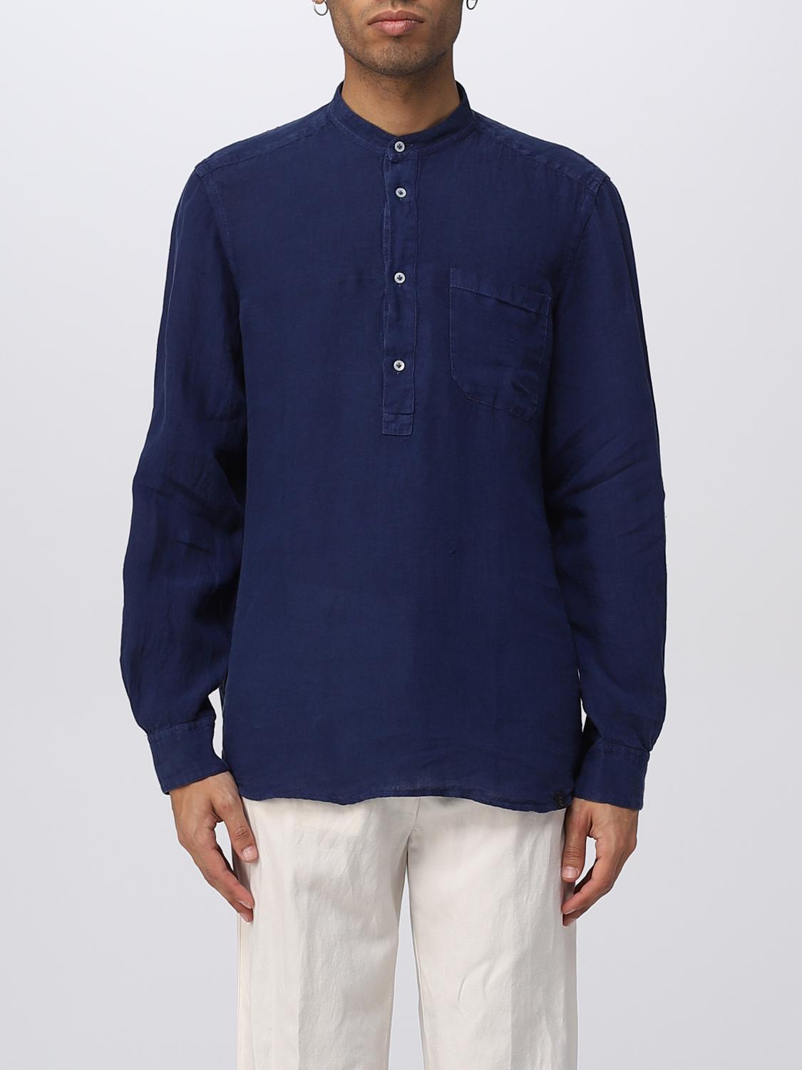 FAY CAMICIA: Camicia Fay in lino , Indaco - Img 1