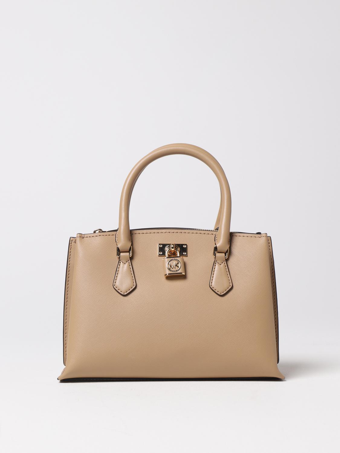 MICHAEL KORS BORSA A MANO: Borsa Michael Kors in pelle saffiano, Cammello - Img 1