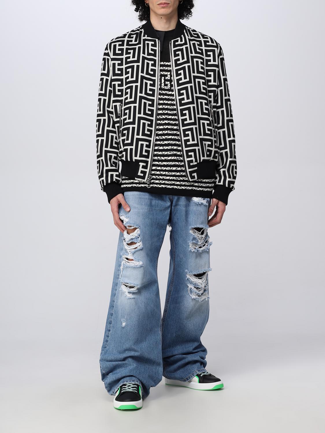 BALMAIN JACKET: Balmain wool bomber jacket, Black - Img 2
