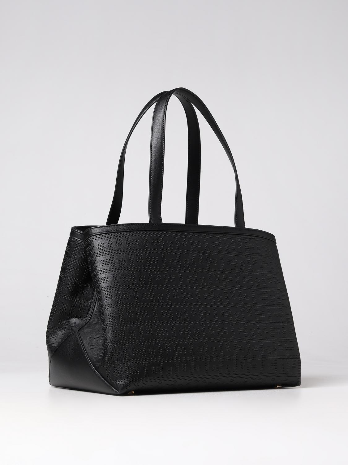 ELISABETTA FRANCHI BORSA TOTE: Tote Elisabetta Franchi in similpelle con monogram all over, Nero - Img 2