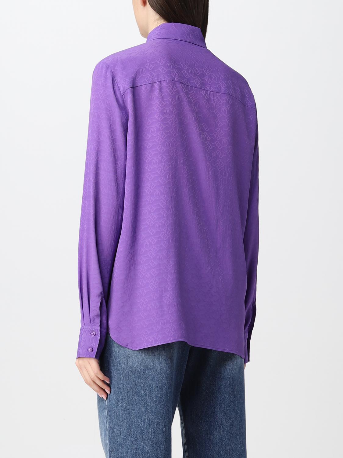 PINKO CAMICIA: Camicia Pinko in crêpe de Chine, Viola - Img 2