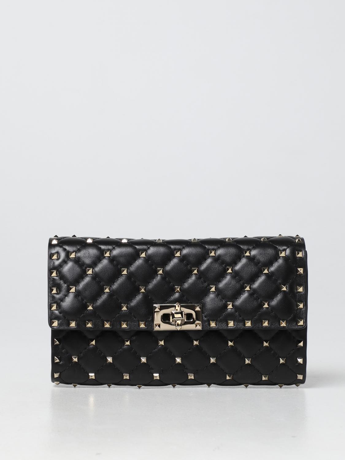 【Valentino】ROCKSTUD SPIKE CROSSBODY CLUTCH BAG◆5W2B0137NA Valentino Garavani Rockstud Spike Nappa Leather Crossbody