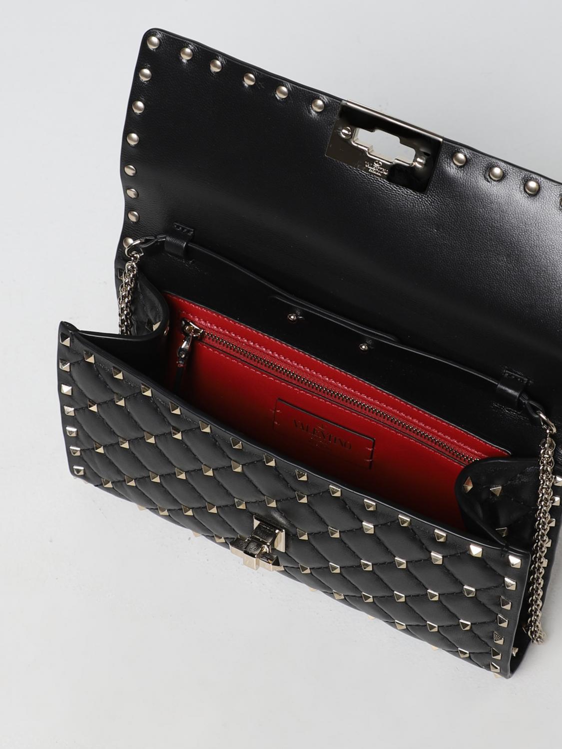 【Valentino】ROCKSTUD SPIKE CROSSBODY CLUTCH BAG◆5W2B0137NA Valentino Garavani Rockstud Spike Nappa Leather Crossbody