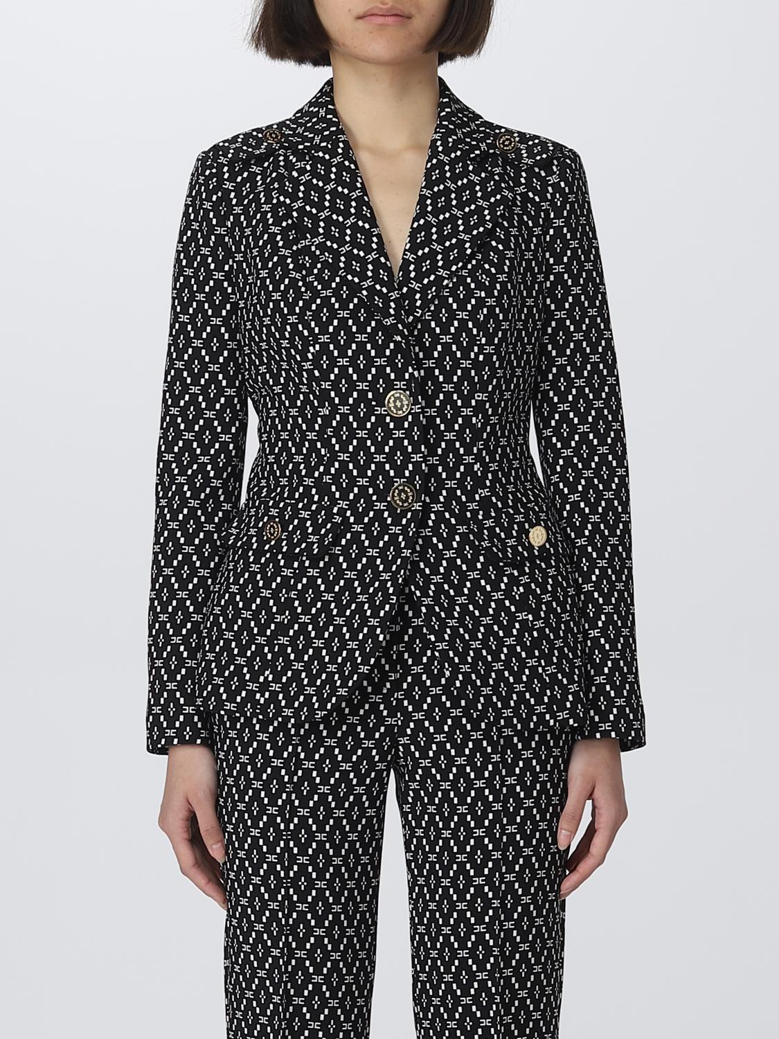 ELISABETTA FRANCHI AMERICANA: Chaqueta mujer Elisabetta Franchi, Negro - Img 1
