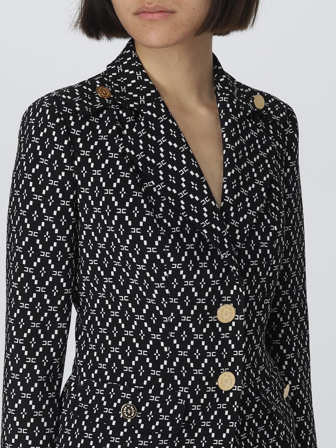 ELISABETTA FRANCHI AMERICANA: Chaqueta mujer Elisabetta Franchi, Negro - Img 4