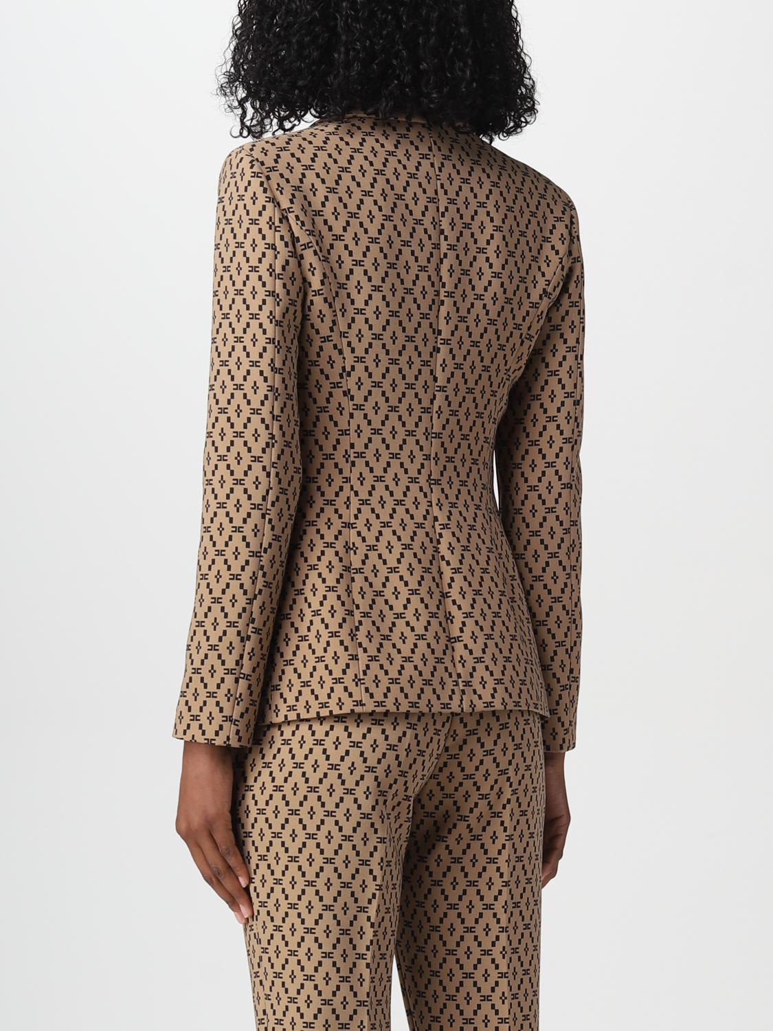 ELISABETTA FRANCHI BLAZER: Blazer Elisabetta Franchi in crêpe stretch, Nero 1 - Img 2