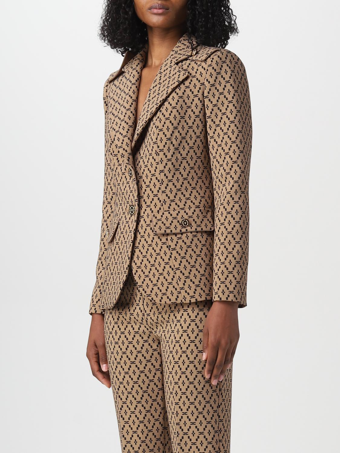 ELISABETTA FRANCHI BLAZER: Blazer Elisabetta Franchi in crêpe stretch, Nero 1 - Img 3