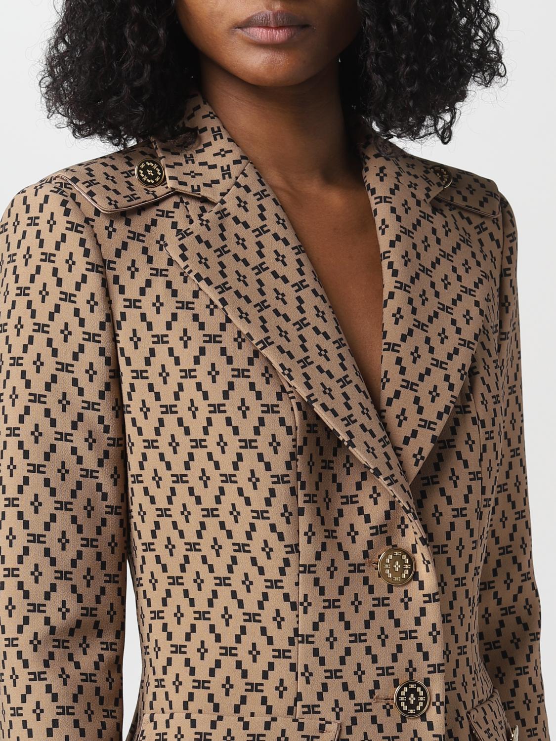 ELISABETTA FRANCHI BLAZER: Blazer Elisabetta Franchi in crêpe stretch, Nero 1 - Img 4