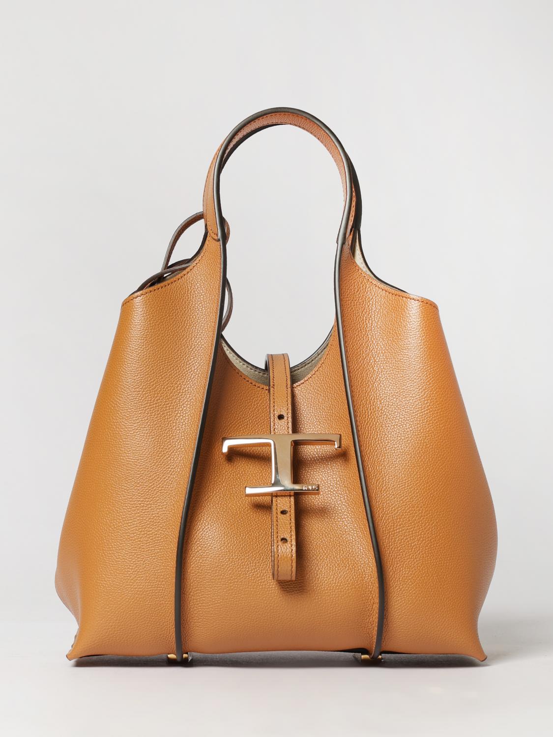 TOD'S BORSA MINI: Borsa T Timeless Hogan in pelle, Cammello - Img 1