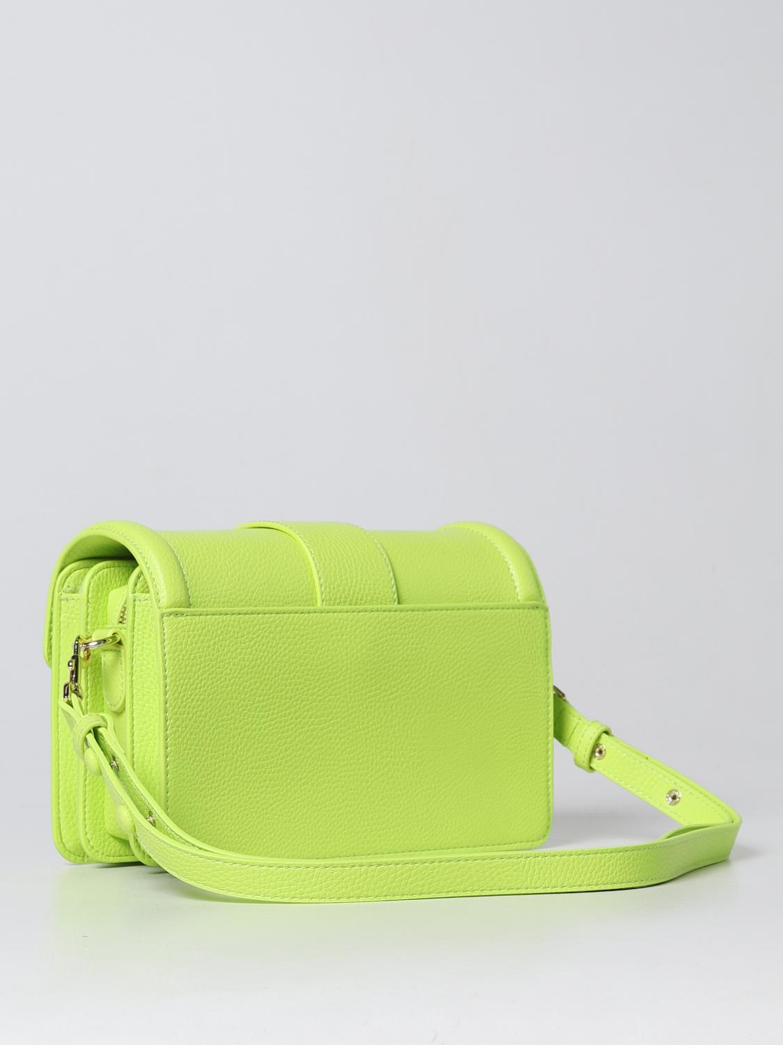 VERSACE JEANS COUTURE BORSA A SPALLA: Borsa Versace Jeans Couture in pelle sintetica martellata, Giallo - Img 2