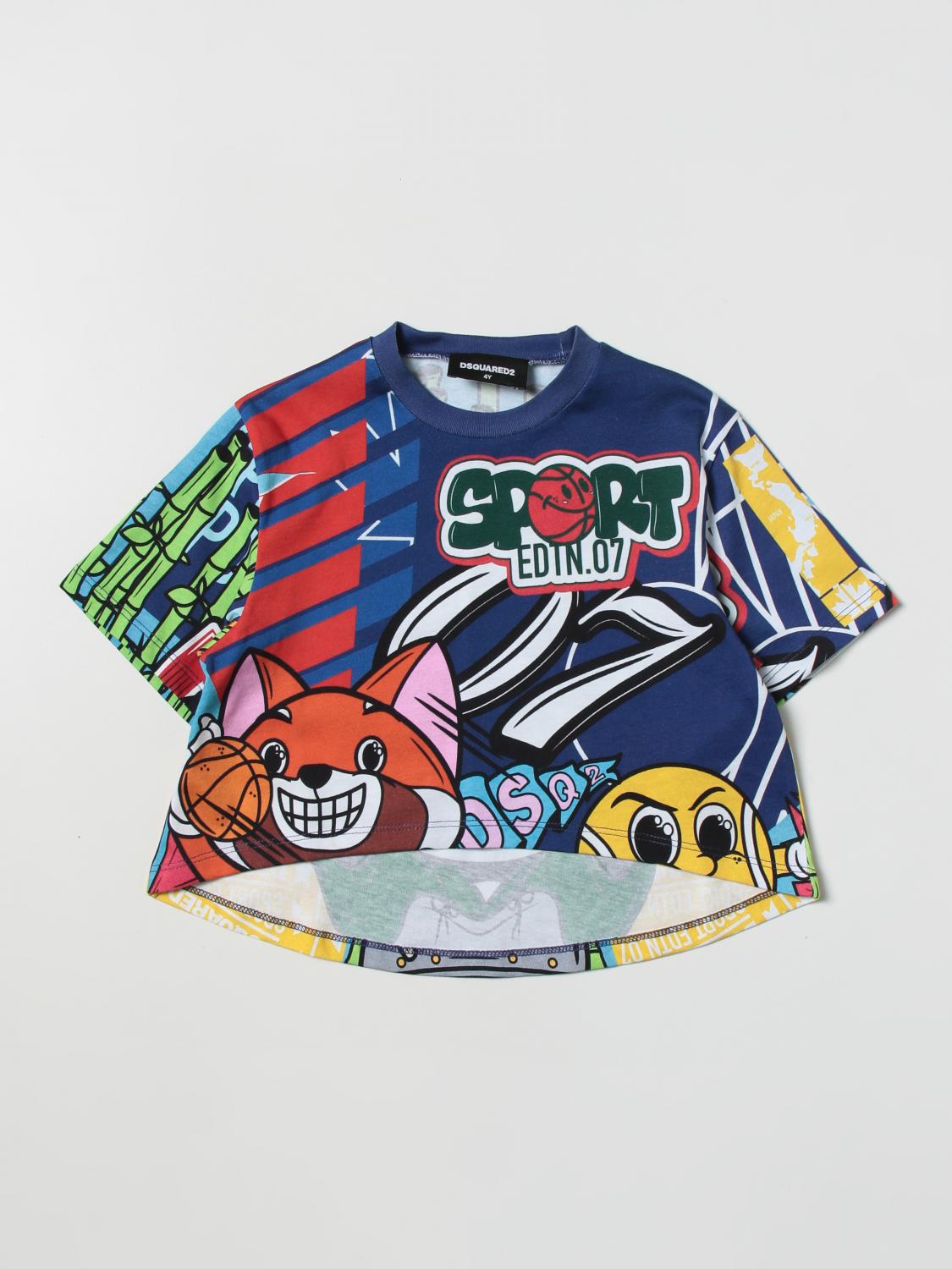 DSQUARED2: T-shirt kids Junior Multicolor Dsquared2 t-shirt