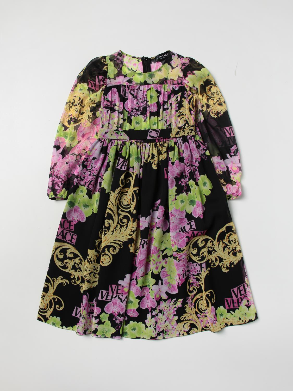 VERSACE KLEID: Kleid kinder Versace Young, Schwarz - Img 1