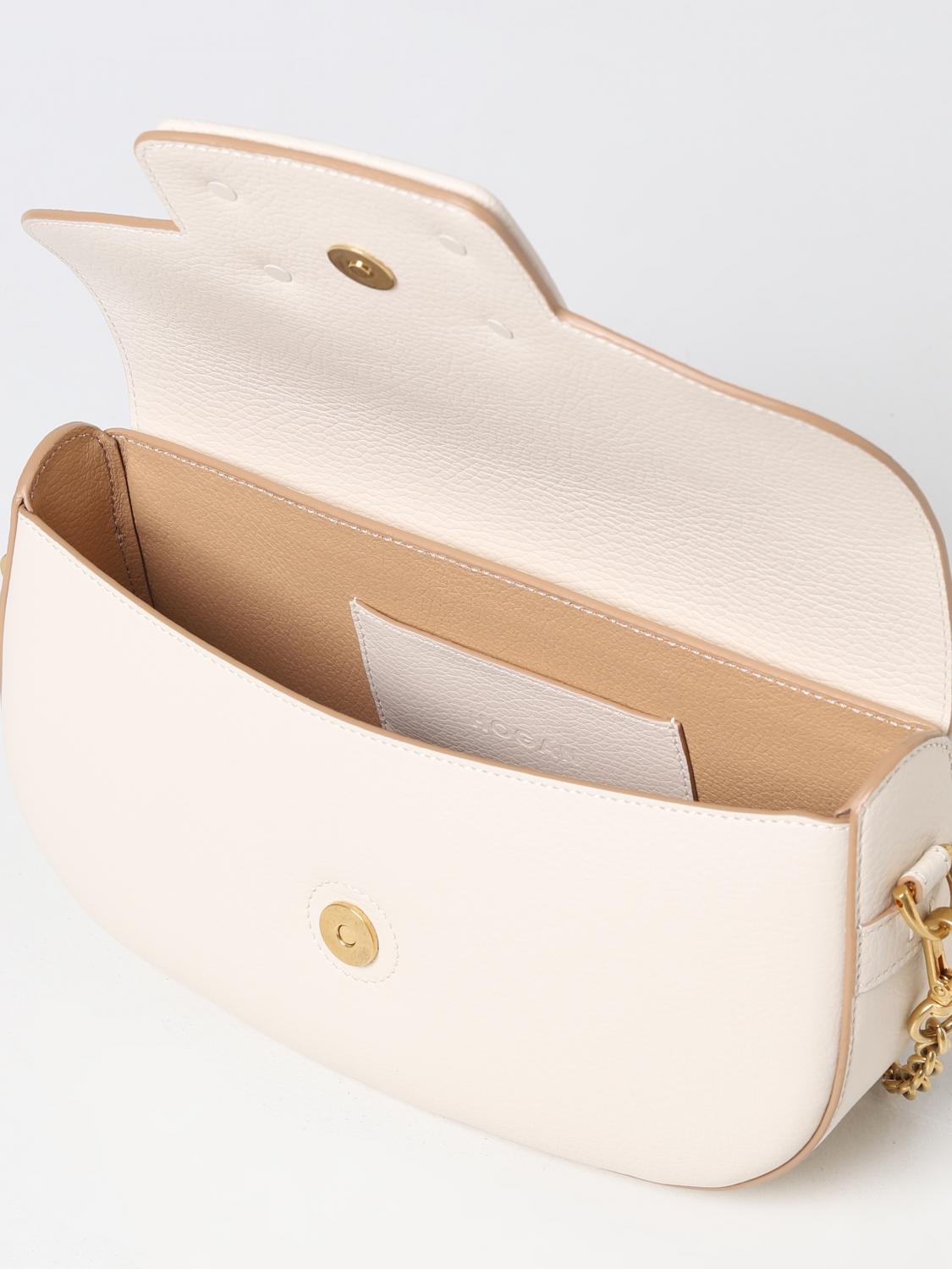 HOGAN BORSA A SPALLA: Borsa Hogan in pelle martellata, Beige - Img 4