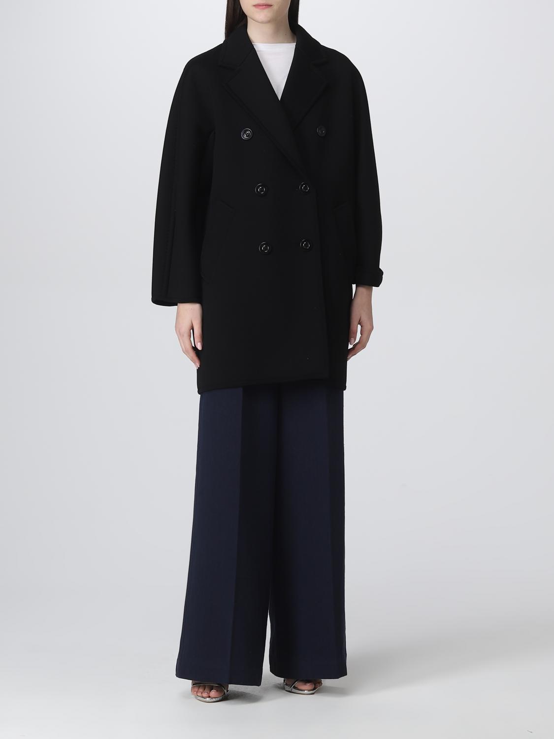 MAX MARA COAT: Max Mara wool and silk coat, Black - Img 2