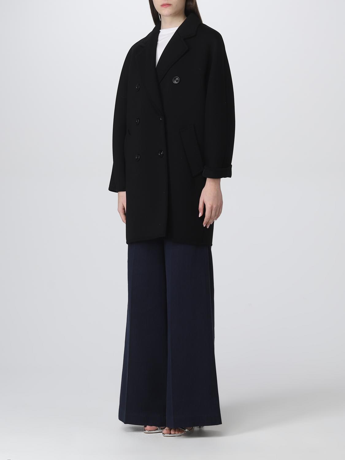 MAX MARA COAT: Max Mara wool and silk coat, Black - Img 4