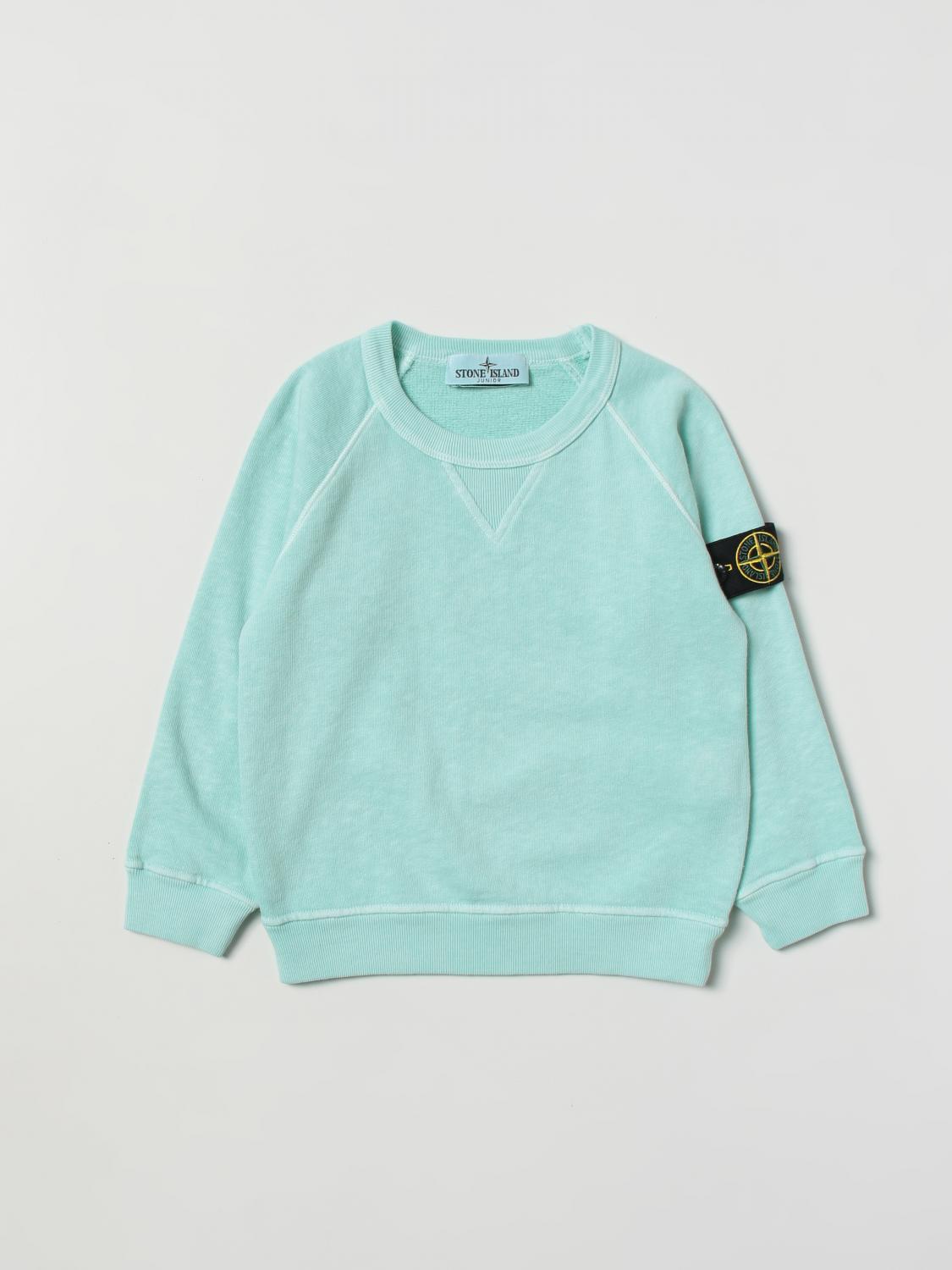 STONE ISLAND JUNIOR PULLOVER: Pullover kinder Stone Island Junior, Wasser - Img 1
