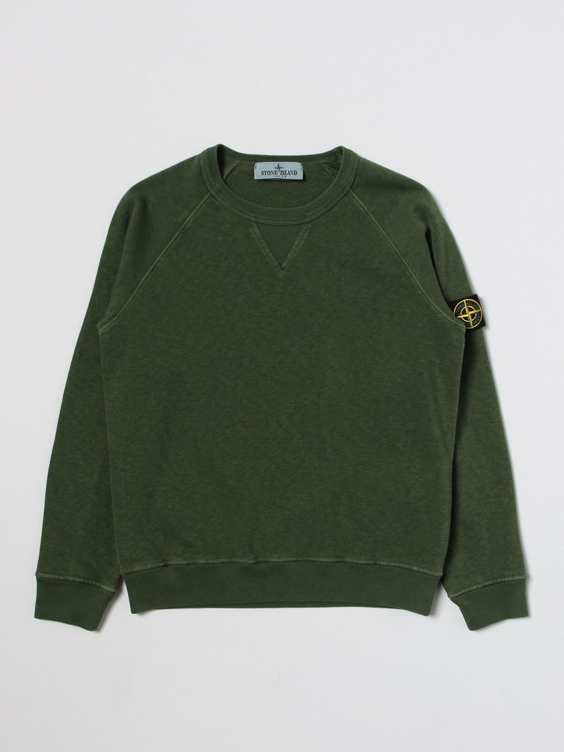 STONE ISLAND JUNIOR PULLOVER: Pullover kinder Stone Island Junior, Anthrazit - Img 1