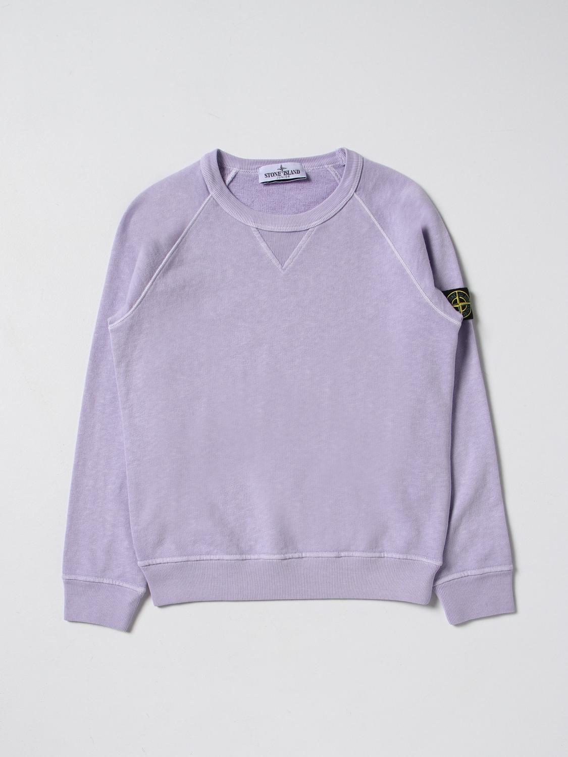 STONE ISLAND JUNIOR PULLOVER: Pullover kinder Stone Island Junior, Glyzinien - Img 1