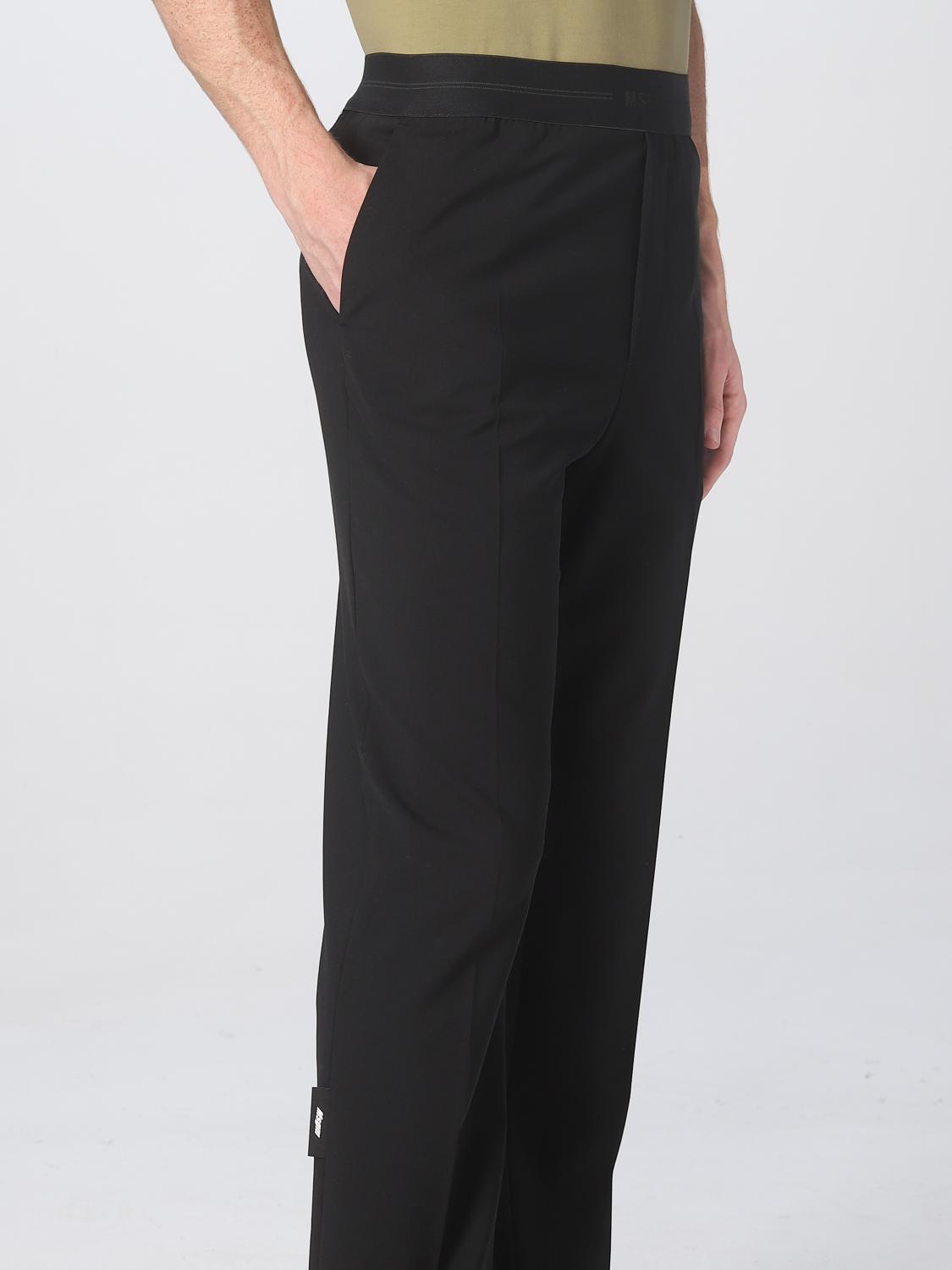 MSGM PANTALONI: Joggers MSGM in lana stretch, Nero - Img 4