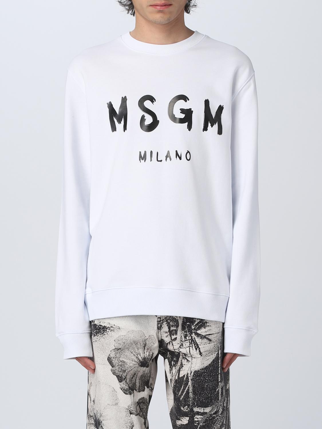 MSGM SWEATSHIRT: Sweatshirt herren MSGM, Weiß - Img 1