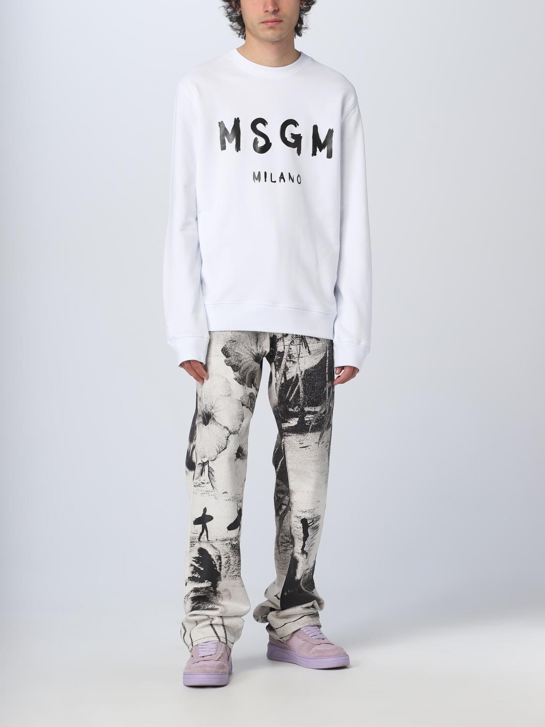 MSGM SWEATSHIRT: Sweatshirt herren MSGM, Weiß - Img 2