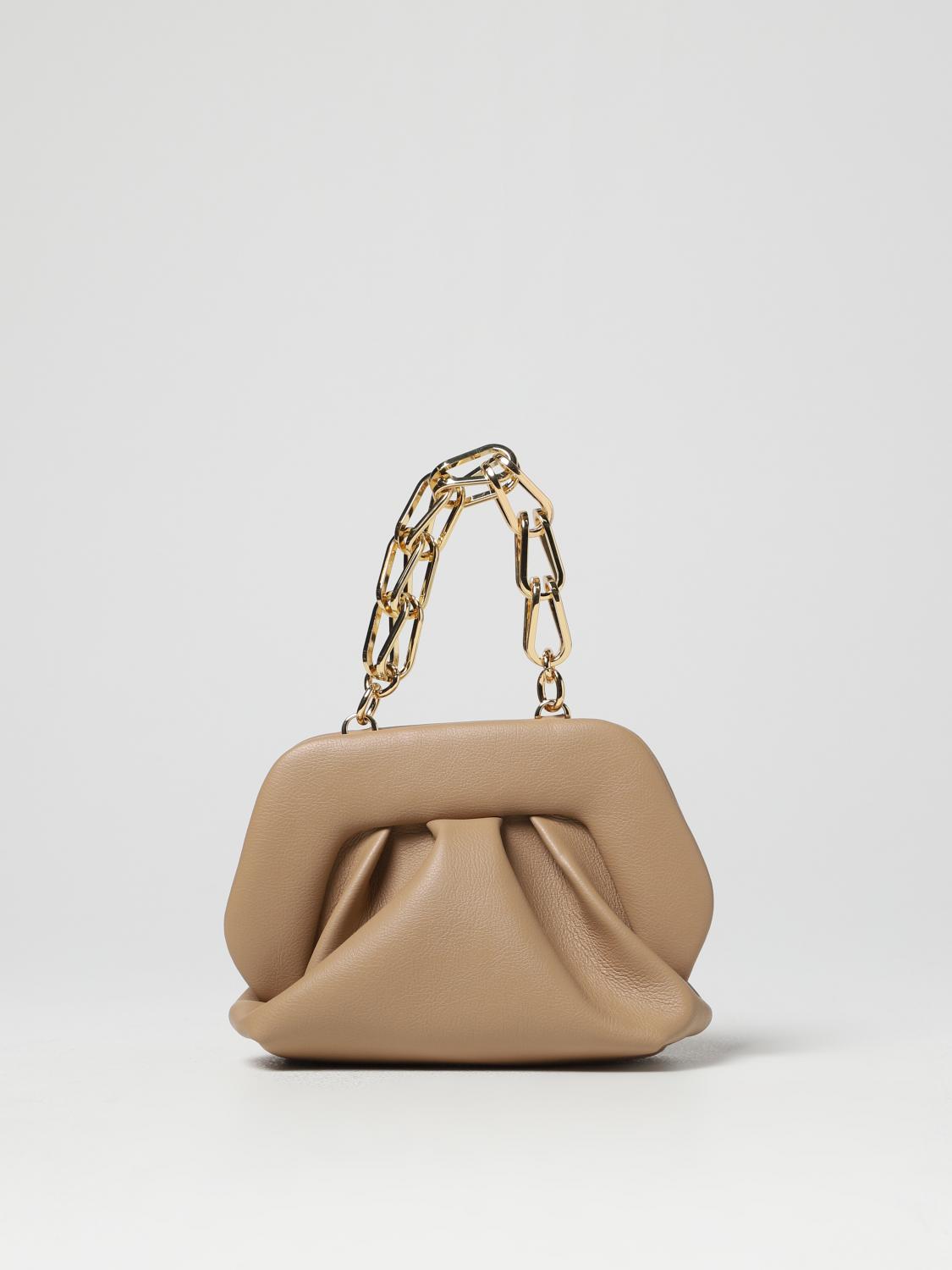 THEMOIRÈ BORSA MINI: Borsa Tia Themoirè in tessuto riciclato, Beige - Img 1
