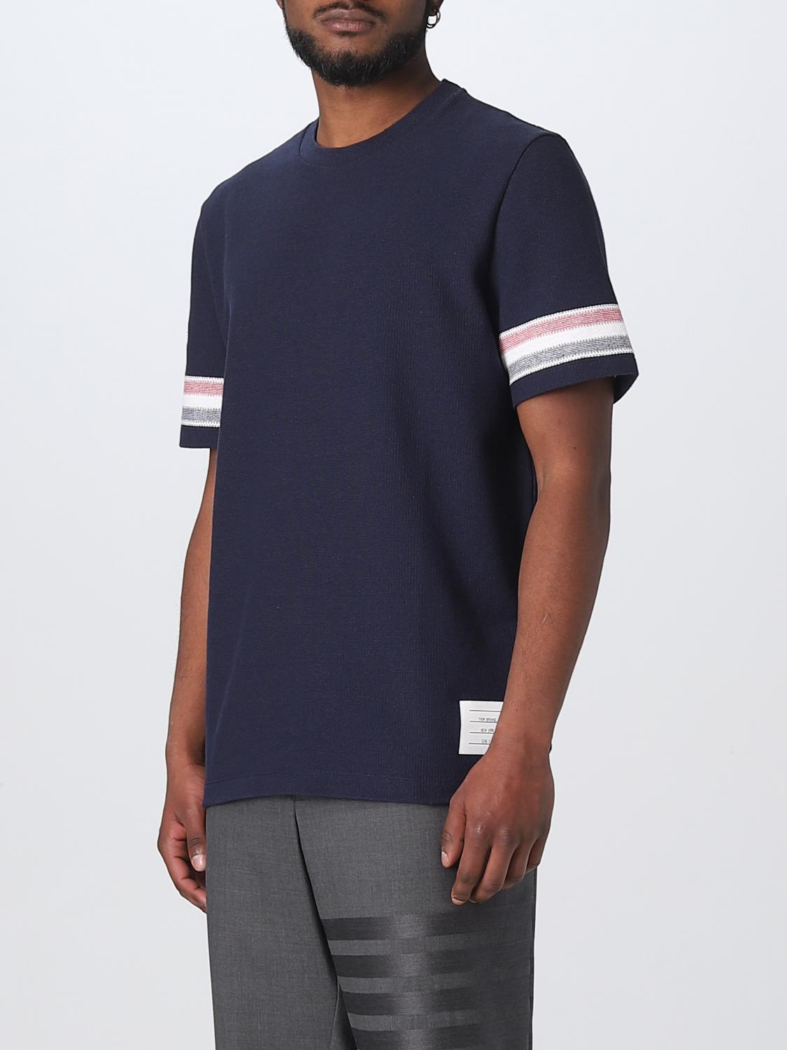 THOM BROWNE Tシャツ 4-Bar cotton jersey T-shirt in blue - Thom Browne | Mytheresa