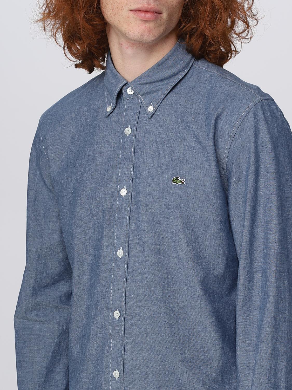 LACOSTE CAMISA: Camisa hombre Lacoste, Azul Oscuro - Img 3