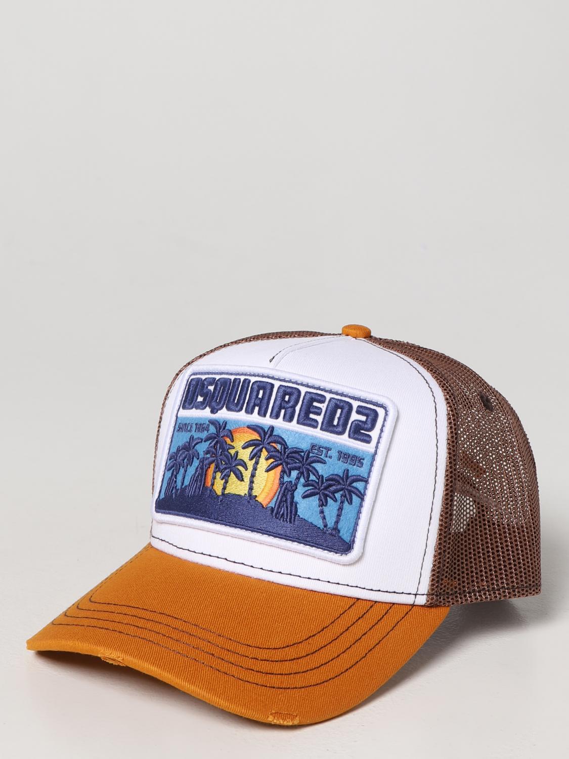 DSQUARED2 CAPPELLO: Cappello Dsquared2 in cotone e nylon, Bianco - Img 1